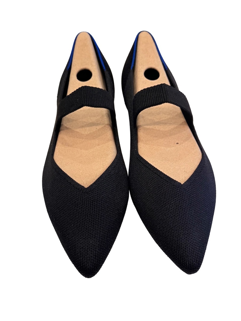 Rothy’s Black The Point Mary Jane Pointed Toe Flats Size 12.5 NEW